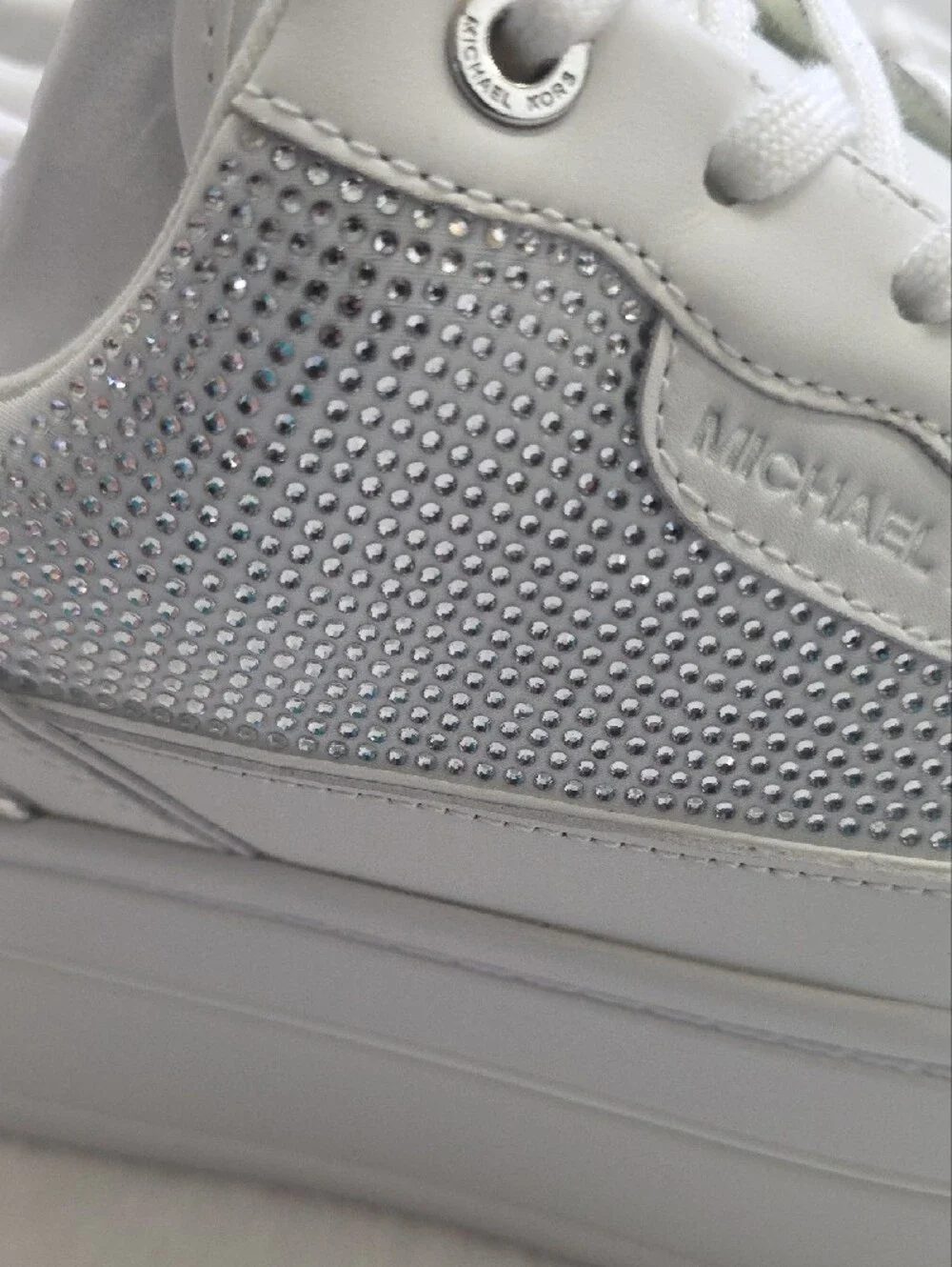 Michael Kors Hayes Embellished  Platform Sneakers for Women (9M)